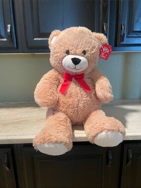 Play Right Jumbo 24” Plush Teddy Bear with Red Bow